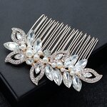 Hair Comb Supplier - Custom White Flower Pearls Crystal