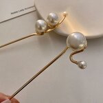 Hairpin Supplier - Custom Metal Discs Pearls Black