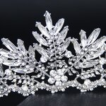 Bridal Crown Manufacturer - Western Crystal Leaf Rhinestone