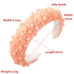 Hair Band Supplier - ODM Jelly Color Pearls Diademas