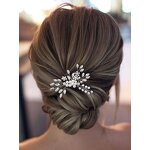 Bridal Comb Manufacturer - Hot Sale Alloy Rhinestone Leaves