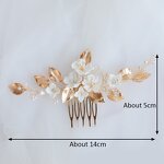 Golden Hair Pin Manufacturer - OEM/ODM Alloy Flower Pearl