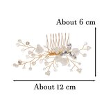 Pearl Hair Comb Factory - Custom Full Beaded Golden Alloy