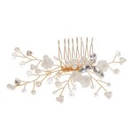 Pearl Hair Comb Factory - Custom Full Beaded Golden Alloy