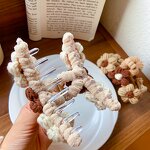 Hair Claw Clips Manufacturer - Custom Wool Knitted Jumbo