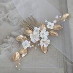 Golden Hair Pin Manufacturer - OEM/ODM Alloy Flower Pearl