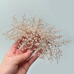 Hair Comb Manufacturer - Custom Golden Metal Woven Flower