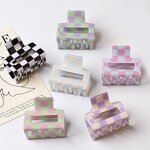 Hair Claw Clips Factory - Custom Checkered Square Acrylic