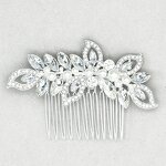 Hair Comb Supplier - Custom White Flower Pearls Crystal