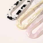 U Shape Hair Fork Supplier - ODM Colorful Marbling Metal