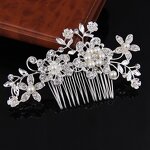 Hair Comb Supplier - Fashion Rhinestone Pearl Alloy
