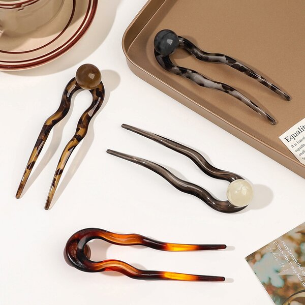 Hair Pin Manufacturer - Custom Glossy Marbling Cartoon