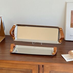 Coffee Tray Manufacturer - OEM/ODM Custom Arabian Style Leather Handle Tray