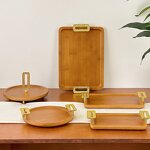 Wooden Serving Tray Manufacturer - OEM/ODM Custom Round Desktop Decorative Tray