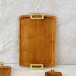 Wooden Serving Tray Manufacturer - OEM/ODM Custom Eco-Friendly Square Metal Handle