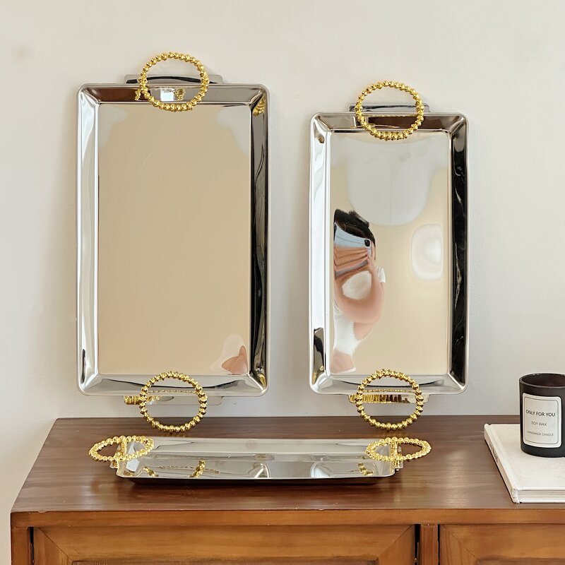 Serving Food Tray Manufacturer - OEM/ODM Custom Stainless Steel Afternoon Tea Tray