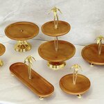 Wood Pastry Tray Manufacturer - OEM/ODM Custom Single-Layer Dessert Fruit Tray