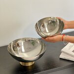 Fruit Serving Bowl Manufacturer - OEM/ODM Custom Decorative Gold Metal Bowl