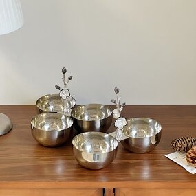 Metal Stainless Steel Bowl Manufacturer - OEM/ODM Custom Reusable Hammering Pattern