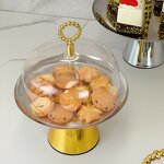 Cupcake Serving Tray Manufacturer - OEM/ODM Custom Golden Bead Metal Tray