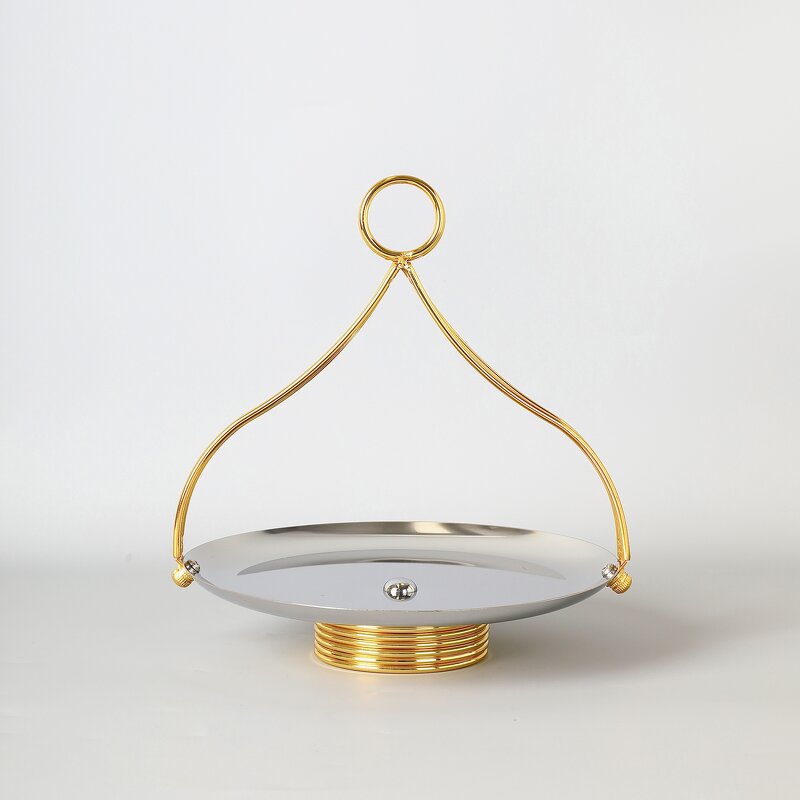 Fruit Tray Manufacturer - OEM/ODM Custom Golden Metal Art Stainless Tray