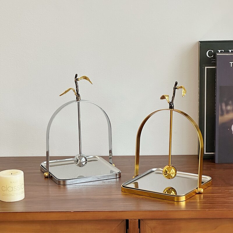 Tissue Holder Manufacturer - OEM/ODM Custom Golden Leaves Stainless Steel Holder