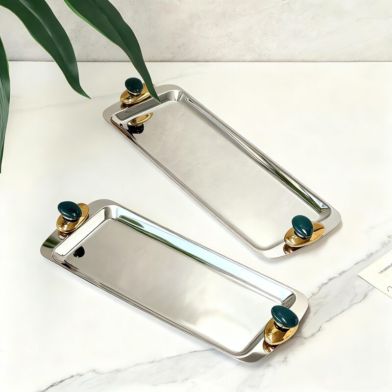 Coffee Tray Set Manufacturer - OEM/ODM Custom Luxury Silver Serving Trays