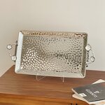 Serving Food Tray Manufacturer - OEM/ODM Custom Hammered Stainless Steel Tray