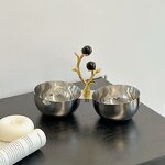 Triple Bowl Set Manufacturer - OEM/ODM Custom Luxury Stainless Steel Metal Set