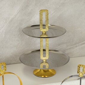 Food Tray Manufacturer - OEM/ODM Custom 2-Tier Stainless Steel Metal Tray