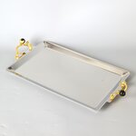 Serving Tray Manufacturer - OEM/ODM Custom Stainless Steel Metal Handle Tray