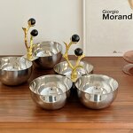 Triple Bowl Set Manufacturer - OEM/ODM Custom Luxury Stainless Steel Metal Set