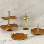 Wooden Serving Tray Manufacturer - OEM/ODM Custom Round Desktop Decorative Tray