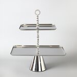 Serving Tray Manufacturer - OEM/ODM Custom Eco-Friendly 2-Tier Stainless Tray