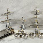 Serving Tray Manufacturer - OEM/ODM Custom Golden Leaf Stainless Steel Tray