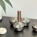 Metal Bowl Set Manufacturer - OEM/ODM Custom Eco-friendly Stainless Wooden Handle