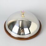 Wooden Food Tray Manufacturer - OEM/ODM Custom Silver Round Ramadan Tray