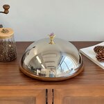 Wooden Food Tray Manufacturer - OEM/ODM Custom Silver Round Ramadan Tray