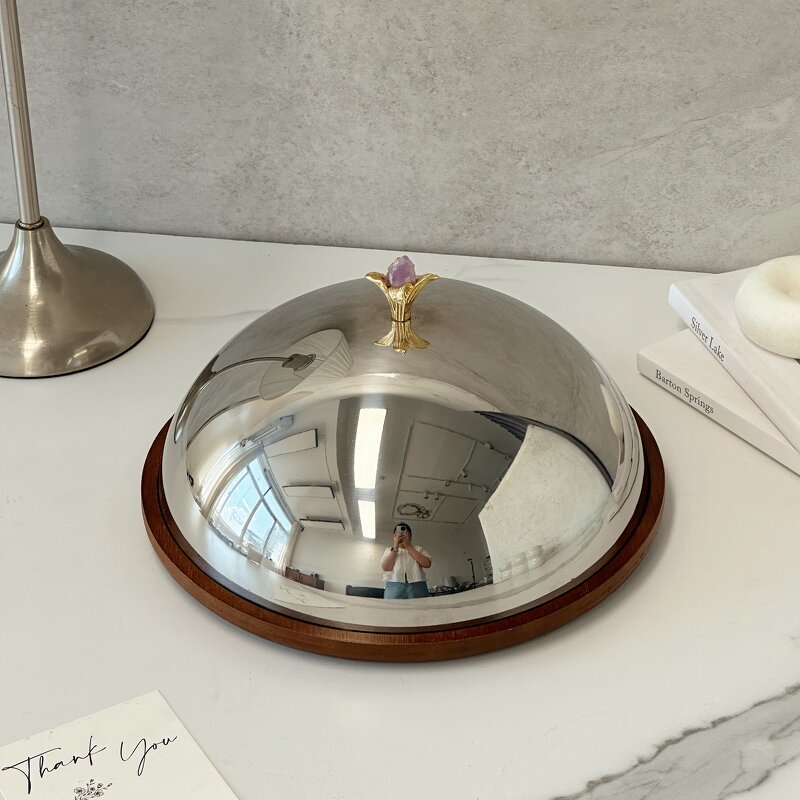 Wood Serving Tray Manufacturer - OEM/ODM Custom Amethyst Design Handled Tray