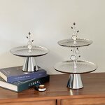 Cake Stand Manufacturer - OEM/ODM Custom Hammered Metal Two-Tier Stand