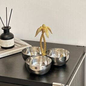 Serving Bowl Set Manufacturer - OEM/ODM Custom Coconut Tree Stainless Steel Bowl