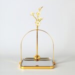 Tissue Box Holder Manufacturer - OEM/ODM Custom Golden Plum Blossom Metal Holder