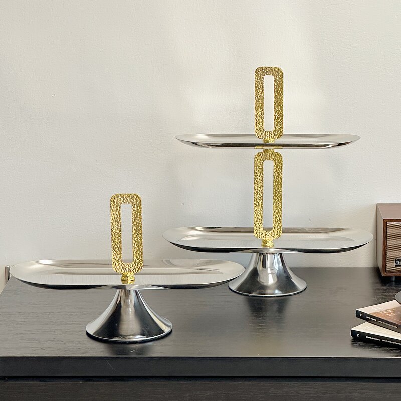 Oval Hotel Tray Manufacturer - OEM/ODM Custom Luxury Metal Stainless Steel Tray