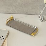 Serving Tray Manufacturer - OEM/ODM Custom Polished Floral Pattern Tray