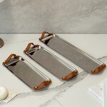 Coffee Tray Manufacturer - OEM/ODM Custom Eco-Friendly Leather Handle Tray