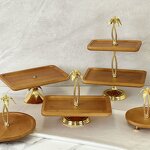 Wood Pastry Tray Manufacturer - OEM/ODM Custom Single-Layer Dessert Fruit Tray