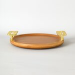 Wooden Serving Tray Manufacturer - OEM/ODM Custom Round Desktop Decorative Tray