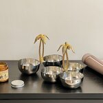 Serving Bowl Set Manufacturer - OEM/ODM Custom Coconut Tree Stainless Steel Bowl