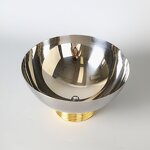 Fruit Bowl Manufacturer - OEM/ODM Custom Golden Ring Stainless Steel Bowl