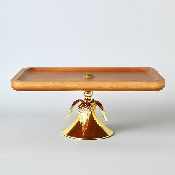 Wood Pastry Tray Manufacturer - OEM/ODM Custom Single-Layer Dessert Fruit Tray